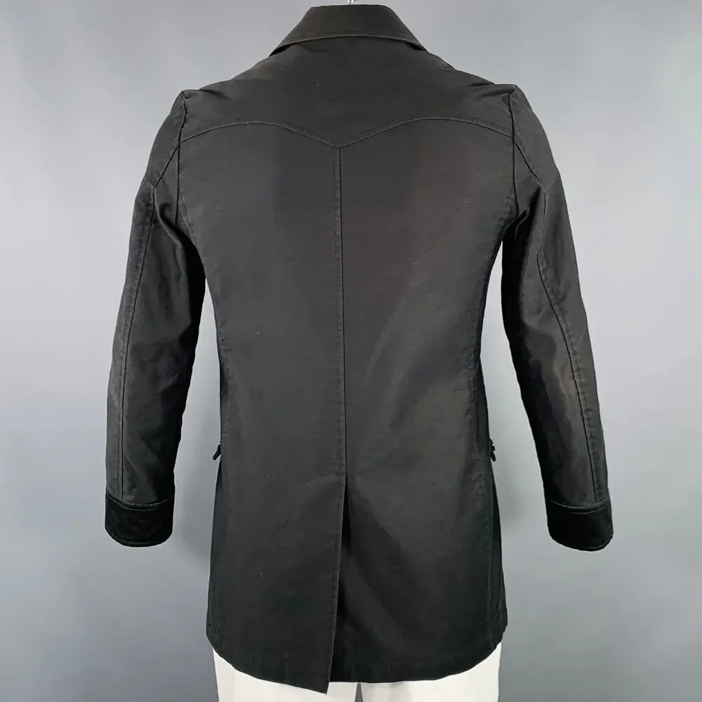 TAKEO KIKUCHI Size L Black Cotton Zip Up Coat